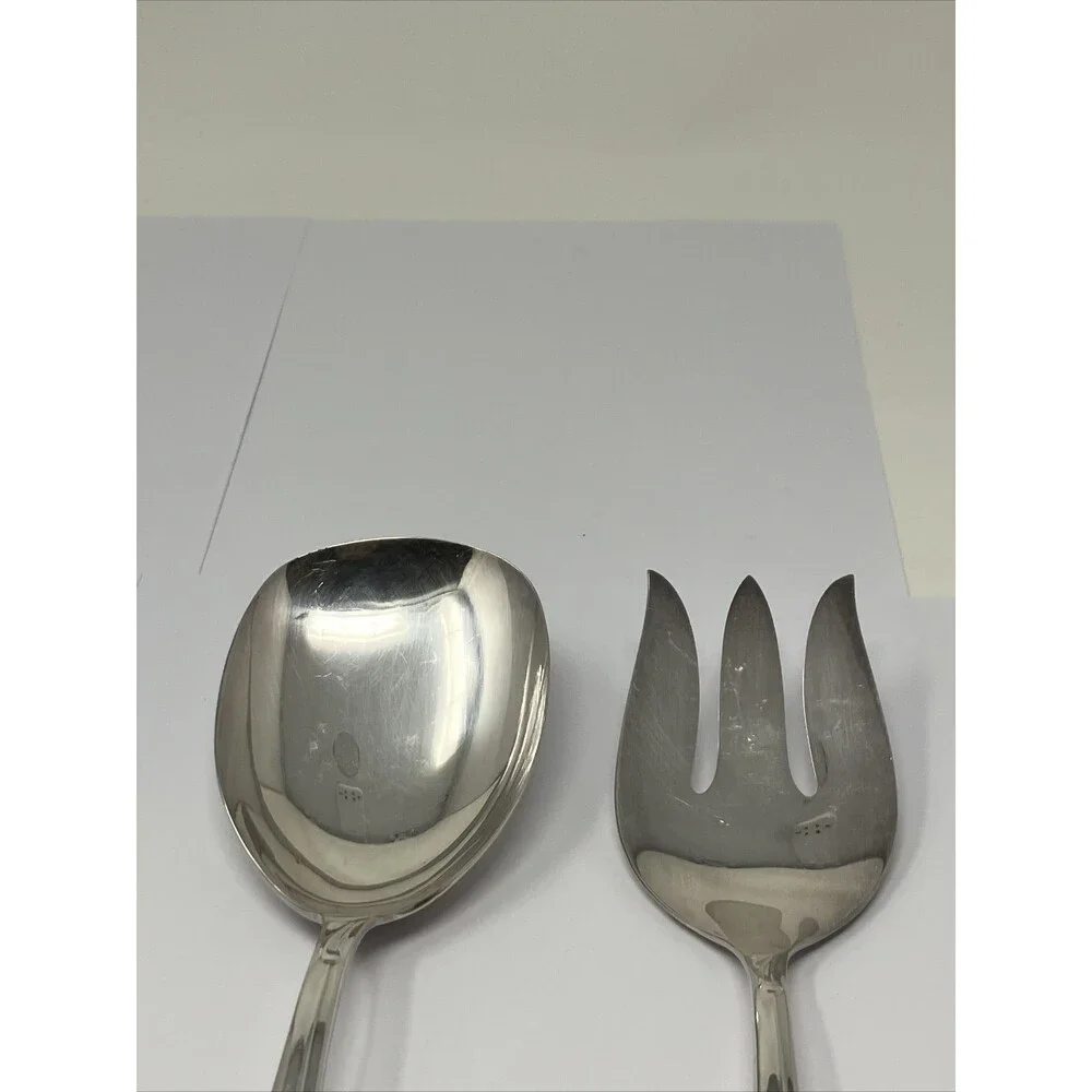 International Deepsilver Silverplate HAPPY ANNIVERSARY Casserole Spoon Meat Fork